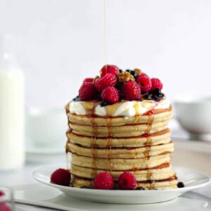 Pancake fruits sec crème glacée
