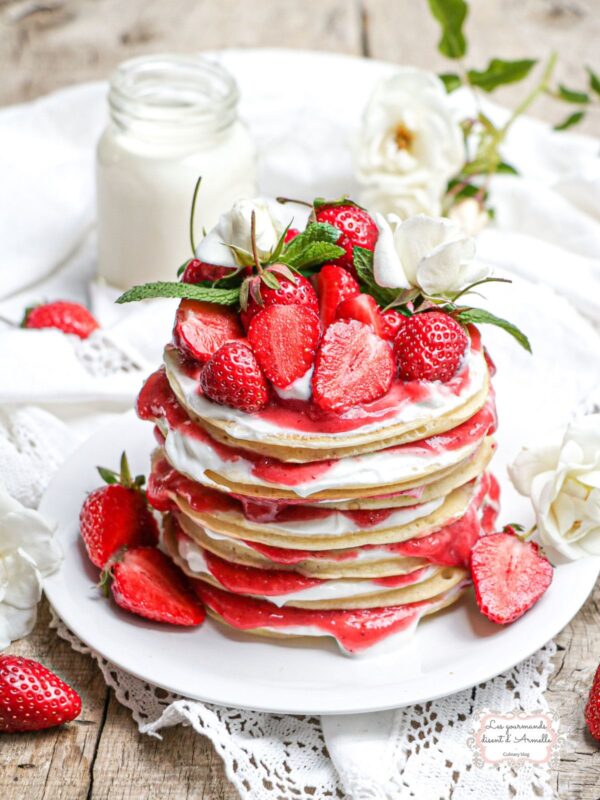 Pancake fraise chantilly